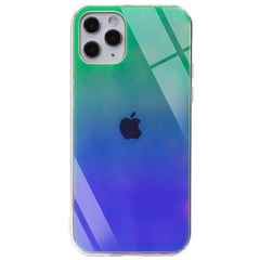 TPU+Glass чехол Gradient Rainbow с лого для Apple iPhone 11 Pro (5.8") Зеленый