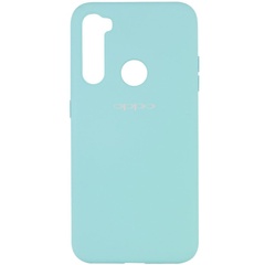 Чехол Silicone Cover Full Protective (A) для OPPO Realme C3, Бирюзовый / Ice Blue