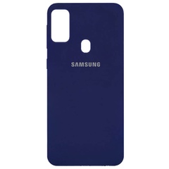 Чехол Silicone Cover Full Protective (AA) для Samsung Galaxy M30s / M21 Темно-синий / Midnight blue