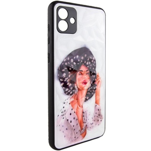 TPU+PC чехол Prisma Ladies для Samsung Galaxy A04 Girl in a hat