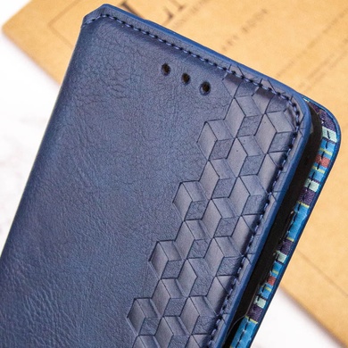 Шкіряний чохол книжка GETMAN Cubic (PU) для Samsung Galaxy S21 FE, Синий