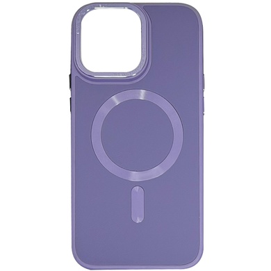 Шкіряний чохол Bonbon Leather Metal Style with MagSafe для Apple iPhone 11 (6.1"), Сірий / Lavender