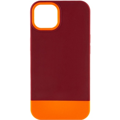 Чехол TPU+PC Bichromatic для Apple iPhone 12 Pro / 12 (6.1") Brown burgundy / Orange