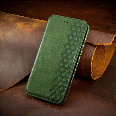 Шкіряний чохол книжка GETMAN Cubic (PU) для Samsung Galaxy M14 5G, Зеленый