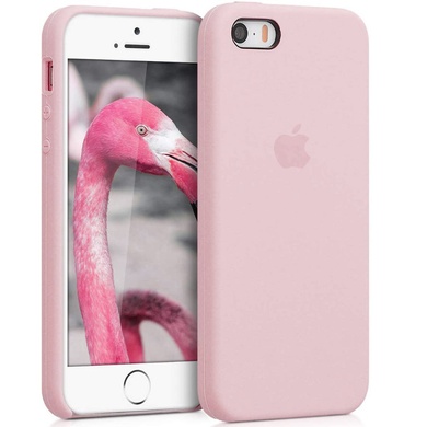 Чохол Silicone Case (AA) для Apple iPhone 5/ 5S /SE, Рожевий / Pink Sand