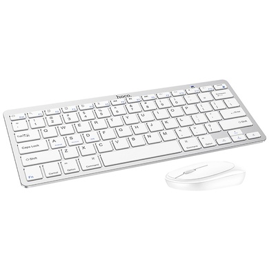 Набор клавиатура (кир.) + мышь Hoco DI05, беспроводной Белый