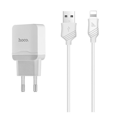 СЗУ HOCO C22A USB Charger 2.4A (+ кабель Lightning)