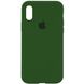 Чохол Silicone Case Full Protective (AA) для Apple iPhone X (5.8 ") / XS (5.8"), Зелений / Army green
