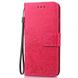 Кожаный чехол (книжка) Four-leaf Clover с визитницей для LG V50 ThinQ, Розовый