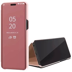 Чехол-книжка Clear View Standing Cover для Samsung Galaxy A02s / M02s Rose Gold