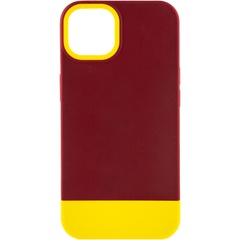 Чохол TPU+PC Bichromatic для Apple iPhone 12 Pro / 12 (6.1"), Brown burgundy / Yellow