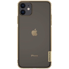 TPU чехол Nillkin Nature Series для Apple iPhone 11 (6.1") Золотой (прозрачный)