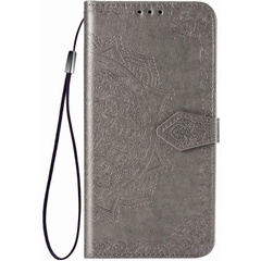 Кожаный чехол (книжка) Art Case с визитницей для Xiaomi Redmi Note 9 4G / Redmi 9 Power / Redmi 9T Серый