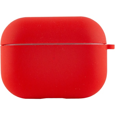 Силиконовый футляр с микрофиброй для наушников Airpods Pro Красный / Red