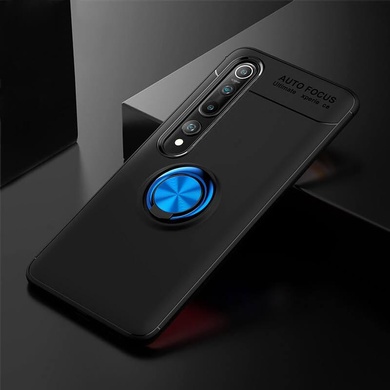 TPU чохол Deen ColorRing під магнітний тримач (opp) для Xiaomi Mi 10 / Mi 10 Pro, Чорний / Синій