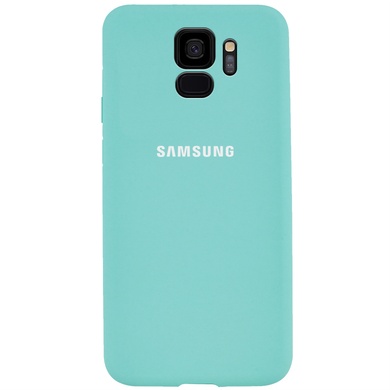Чехол Silicone Cover Full Protective (AA) для Samsung Galaxy S9 Бирюзовый / Ice Blue
