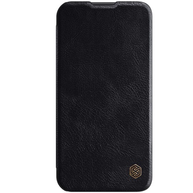 Кожаный чехол (книжка) Nillkin Qin Pro Camshield для Apple iPhone 13 (6.1") Черный