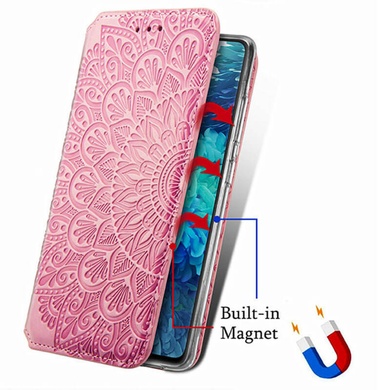 Шкіряний чохол книжка GETMAN Mandala (PU) для Xiaomi Mi 10T Lite / Redmi Note 9 Pro 5G, Розовый