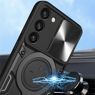 Ударопрочный чехол Bracket case with Magnetic для Samsung Galaxy S21 FE Black