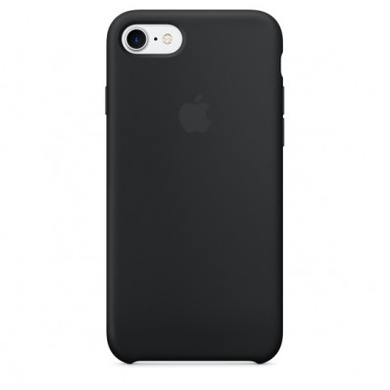 Чехол Silicone case (AAA) для Apple iPhone 7 / 8 (4.7") Черный / Black