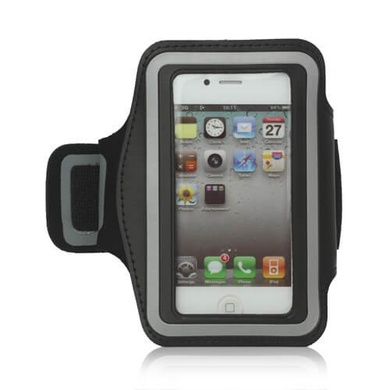 Неопреновый спортивный чехол на руку для Apple iPhone 4/4S, Черный