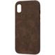Шкіряний чохол Croco Leather для Apple iPhone XR (6.1"), brown