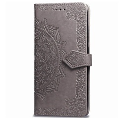 Кожаный чехол (книжка) Art Case с визитницей для Huawei Y6p Серый