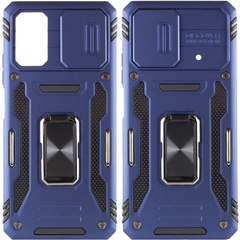 Ударопрочный чехол Camshield Army Ring для Xiaomi Poco X4 Pro 5G Синий / Navy