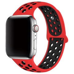 Силиконовый ремешок Sport+ для Apple watch 38mm / 40mm red/black
