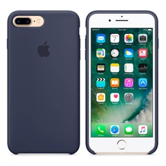 Чехол Silicone Case (AA) для Apple iPhone 7 plus / 8 plus (5.5") Темный Синий / Midnight Blue
