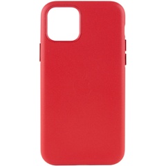 Шкіряний чохол Leather Case (AA Plus) для Apple iPhone 11 (6.1"), Crimson