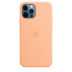 Чохол Silicone case (AAA) full with Magsafe and Animation для Apple iPhone 12 Pro Max (6.7"), Помаранчевий / Cantaloupe