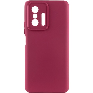 Чехол Silicone Cover Lakshmi Full Camera (A) для Xiaomi 11T / 11T Pro Бордовый / Marsala