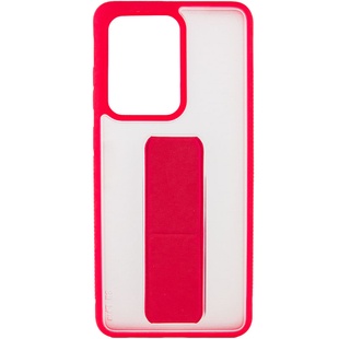 Чехол TPU+PC Hand holder для Samsung Galaxy S20 Ultra Малиновый