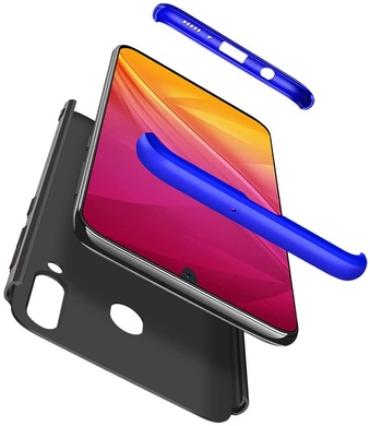 Пластикова накладка GKK LikGus 360 градусів (opp) для Samsung Galaxy A20s, Чорний / Синій