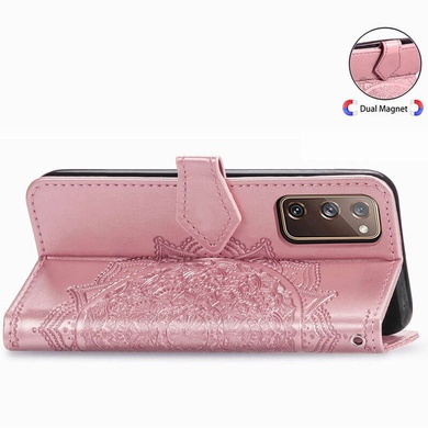 Кожаный чехол (книжка) Art Case с визитницей для Samsung Galaxy S20 FE Розовый
