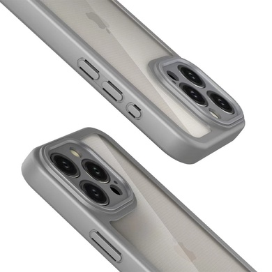 TPU чохол Transparent + Colour 1,5mm для Apple iPhone 12 Pro (6.1"), Grey