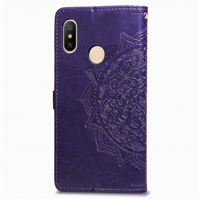 Шкіряний чохол (книжка) Art Case с візитницею для Xiaomi Redmi Note 6 Pro, Фіолетовий