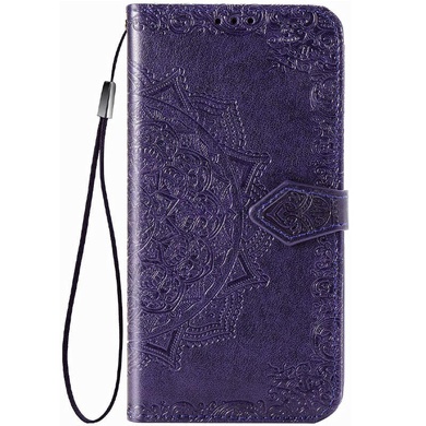 Кожаный чехол (книжка) Art Case с визитницей для Realme C11 Фиолетовый