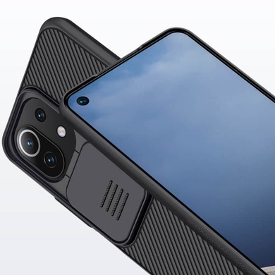 Карбоновая накладка Nillkin Camshield (шторка на камеру) для Xiaomi Mi 11 Черный / Black