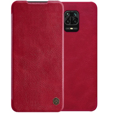 Кожаный чехол (книжка) Nillkin Qin Series для Xiaomi Redmi Note 9s / Note 9 Pro / Note 9 Pro Max Красный