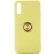 TPU чехол Summer ColorRing под магнитный держатель для Samsung Galaxy A70 (A705F), Желтый