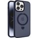 TPU+PC чехол Metal Buttons with MagSafe Colorful HQ Ring для Apple iPhone 15 Pro Max (6.7") Dark Blue