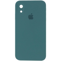 Чохол Silicone Case Square Full Camera Protective (AA) для Apple iPhone XR (6.1"), Зелений / Pine green