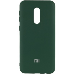 Чехол Silicone Cover My Color Full Protective (A) для Xiaomi Redmi Note 4X / Note 4 (Snapdragon) Зеленый / Dark green