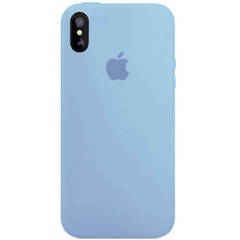 Чохол Silicone Case Full Protective (AA) для Apple iPhone XS Max (6.5 "), Голубой / Lilac Blue