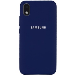 Чохол Silicone Cover Full Protective (AA) для Samsung Galaxy M01 Core / A01 Core, Темно-Синий / Midnight Blue