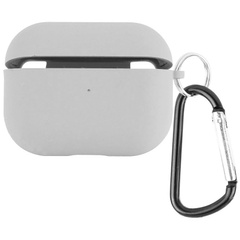 Силіконовий футляр з мікрофіброю для навушників Airpods Pro, Сірий / Stone