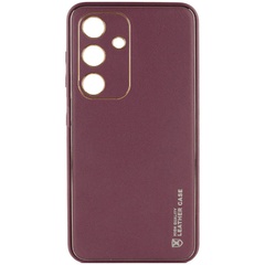 Шкіряний чохол Xshield для Samsung Galaxy A55, Бордовый / Plum Red