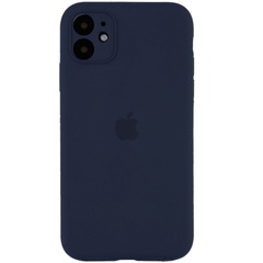 Чохол Silicone Case Full Camera Protective (AA) для Apple iPhone 12 (6.1"), Темно-Синий / Midnight Blue